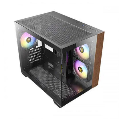 Antec CX600M Wood ARGB M-ATX Mini Tower Cabinet Black  Microcenter India