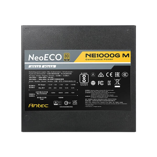 Antec NE1000G M ATX 3.0 1000 Watt 80 Plus Gold SMPS  Microcenter India