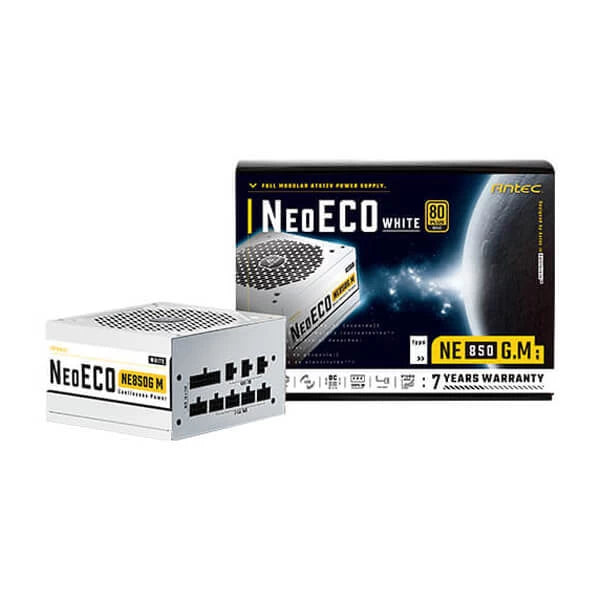 Antec NE850 White 850 Watt 80 Plus Gold SMPS  Microcenter India