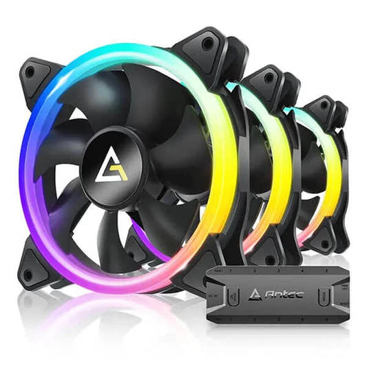 Antec Neon 120mm PWM Triple Case Fan ARGB With Controller  Microcenter India