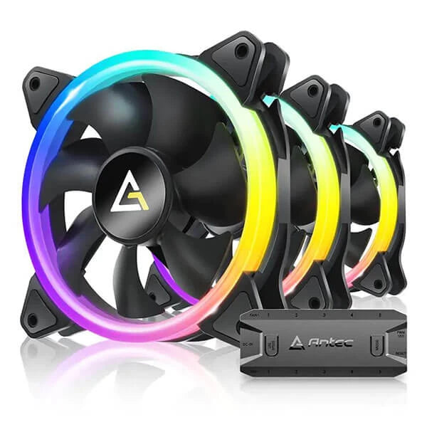 Antec Neon 120mm PWM Triple Case Fan ARGB With Controller  Microcenter India
