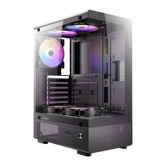 Antec VCX300 ARGB black panoramic glass ATX mid tower cabinet