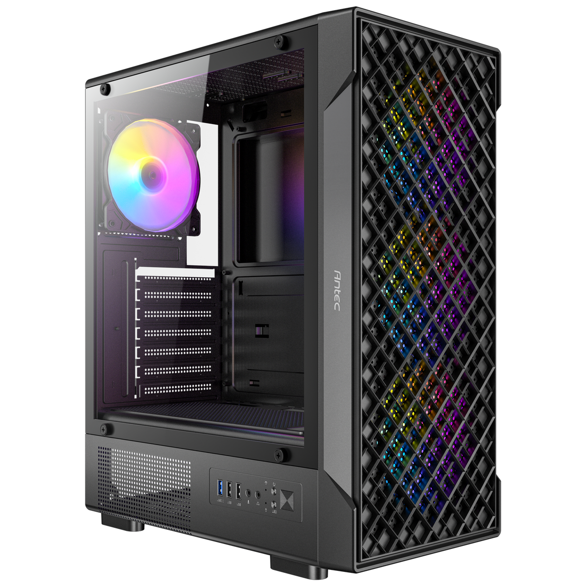 Antec VX320 ARGB black ATX mid tower cabinet
