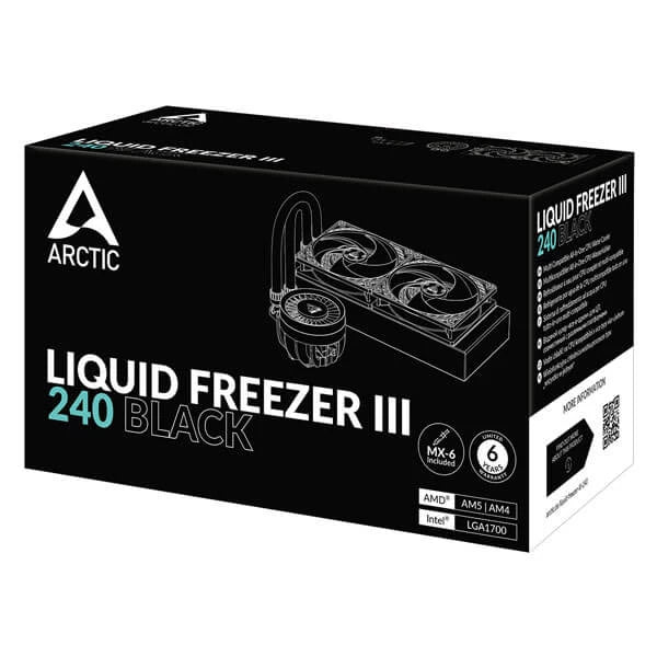 Arctic Liquid Freezer III 240 CPU Liquid Cooler Black  Microcenter India