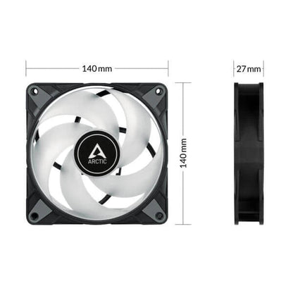 Arctic P14 PWM PST ARGB Black Cabinet Fan (Single Pack)  Microcenter India