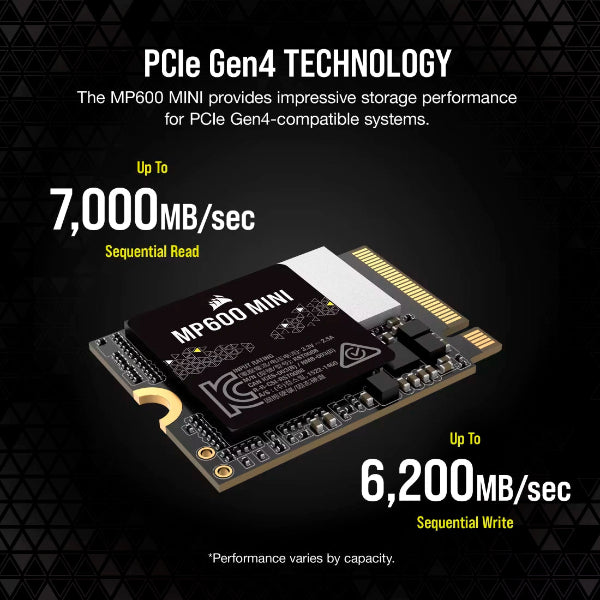 Corsair MP600 MINI 2TB Gen4 PCIe x4 NVMe M.2 2230 SSD - Microcenter India.
