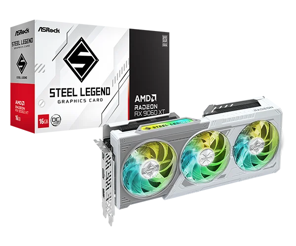 Asrock RX 9060 XT Steel Legend 16GB OC Graphics Card  Microcenter India