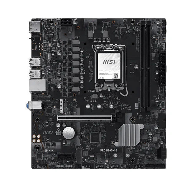 M ATX Motherboard MSI PRO B860M-E DDR5 LGA1851 Intel - Microcenter India.