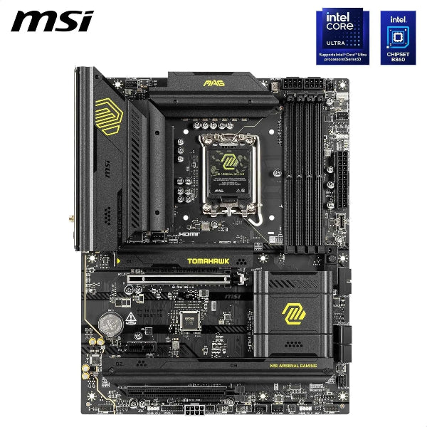 MSI Gaming Motherboard MAG B860 TOMAHAWK WIFI DDR5 ATX - Microcenter India.