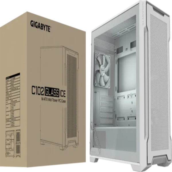 Gigabyte C102 Glass ATX Mid Tower Cabinet - Microcenter India.
