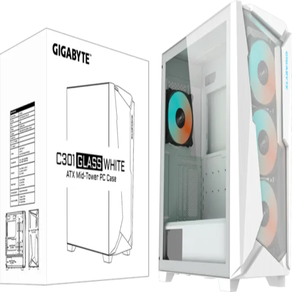 GIGABYTE C301 GLASS Mid Tower PC Cabinet - Microcenter India.