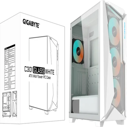 GIGABYTE C301 GLASS Mid Tower PC Cabinet - Microcenter India.