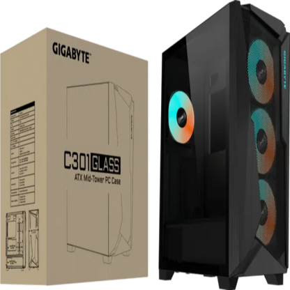 GIGABYTE C301 GLASS Mid Tower PC Cabinet - Microcenter India.
