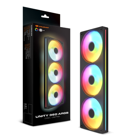Cougar Unity 360 FB ARGB Black Cabinet Fans - Microcenter India.