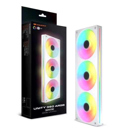Cougar Unity 360 FW ARGB White Cabinet Fans - Microcenter India.