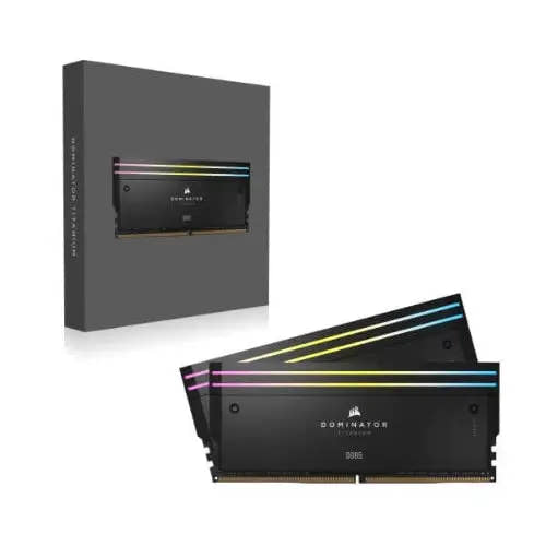 CORSAIR Dominator Titanium RGB DDR5 RAM 32GB 7200 MHz (Black) - Microcenter India.