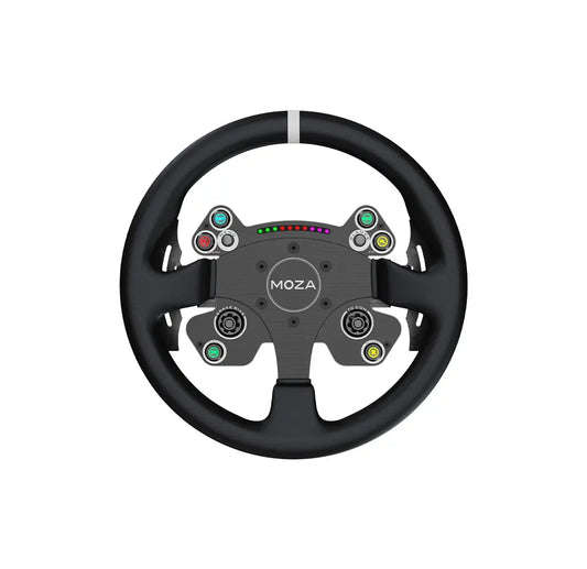 MOZA CS V2P steering wheel with forged carbon paddles