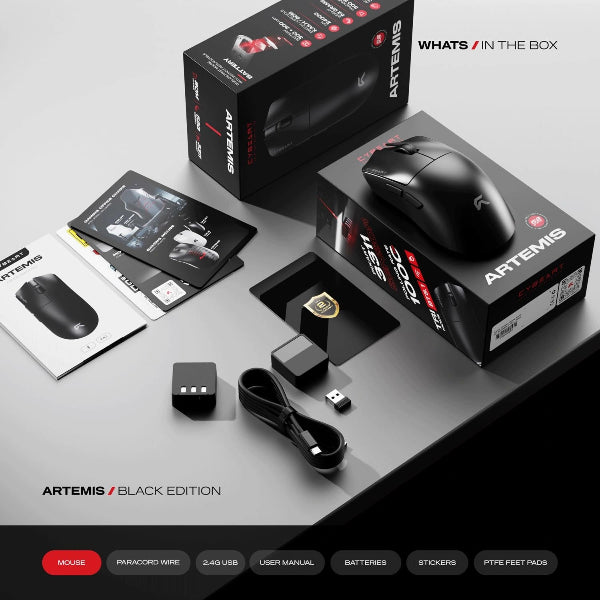 Cybeart Artemis Black Lightweight Mouse for Gaming - Microcenter India.
