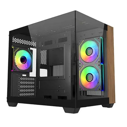 Cooler Master Elite,481 Wood ARGB,ATX Mini Tower Cabinet