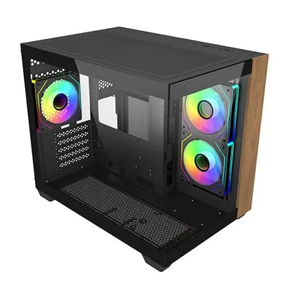 Cooler Master Elite 481 Wood ARGB M-ATX Mini Tower Cabinet  Microcenter India