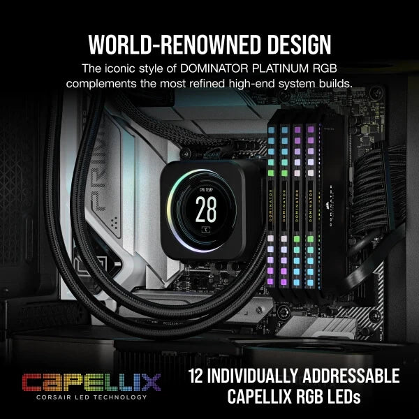 Corsair Dominator Platinum RGB DDR5 32GB (16GBx2) 6000MHz Ram Black  Microcenter India