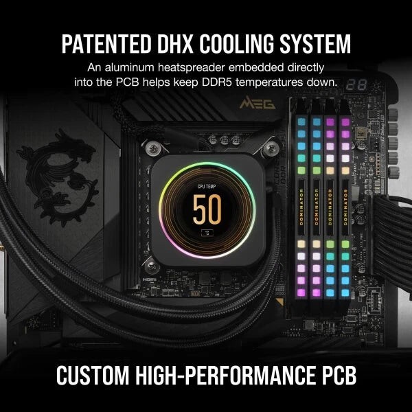 Corsair Dominator Platinum RGB DDR5 32GB (16GBx2) 6000MHz Ram Black  Microcenter India