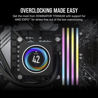Corsair Dominator Titanium RGB 64GB (32GBx2) DDR5 6000MHz Ram Grey  Microcenter India