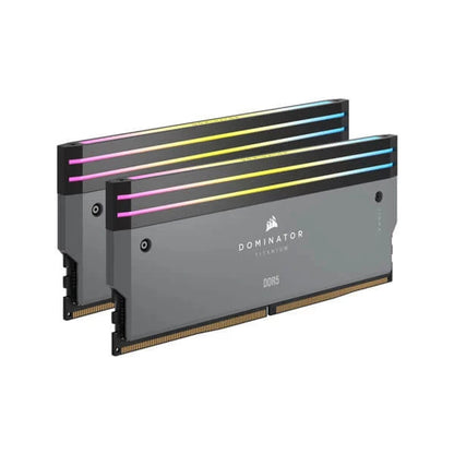 Corsair Dominator Titanium RGB 64GB (32GBx2) DDR5 6000MHz Ram Grey  Microcenter India