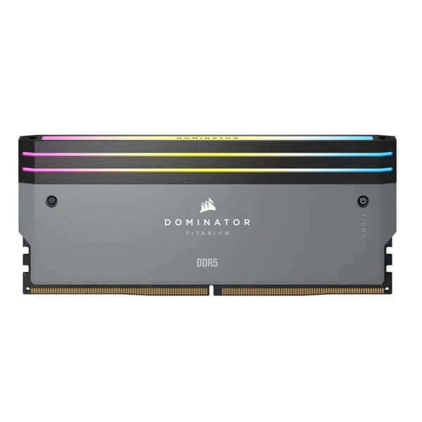 Corsair Dominator Titanium RGB 64GB (32GBx2) DDR5 6000MHz Ram Grey  Microcenter India