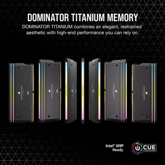 Corsair Dominator Titanium RGB DDR5 32GB (16GBx2) 6000MHz Desktop Ram Black  Microcenter India