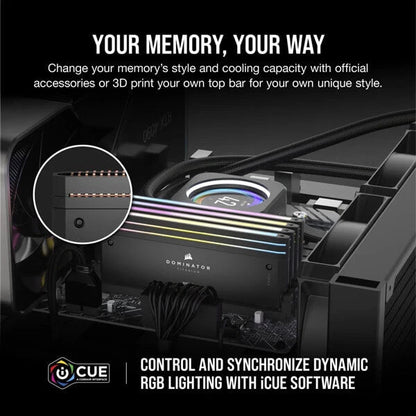 Corsair Dominator Titanium RGB DDR5 32GB (16GBx2) 6000MHz Desktop Ram Black  Microcenter India