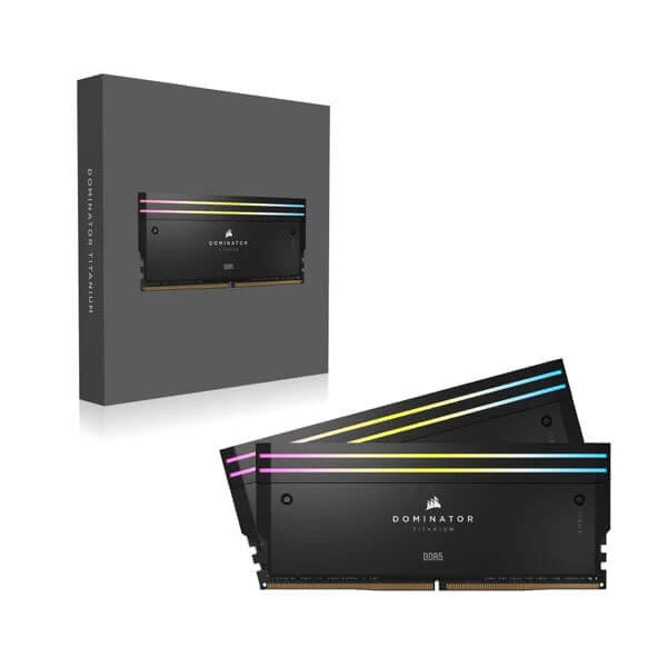 Corsair Dominator Titanium RGB DDR5 32GB (16GBx2) 6000MHz Desktop Ram Black  Microcenter India