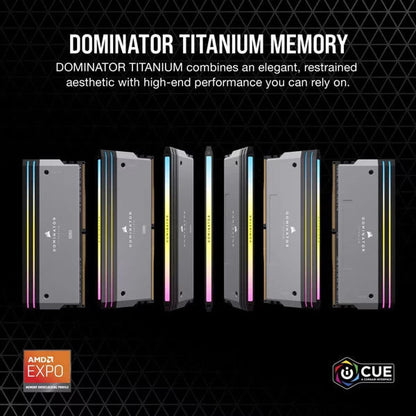 Corsair Dominator Titanium RGB DDR5 32GB (16GBx2) 6000MHz Desktop Ram Grey  Microcenter India