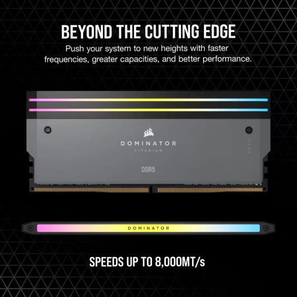 Corsair Dominator Titanium RGB DDR5 32GB (16GBx2) 6000MHz Desktop Ram Grey  Microcenter India