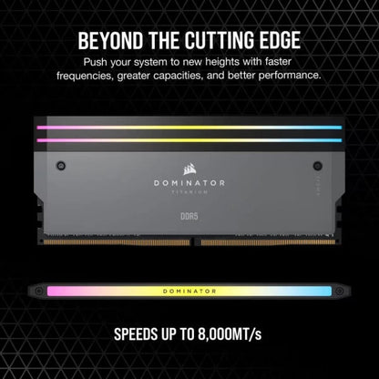 Corsair Dominator Titanium RGB DDR5 32GB (16GBx2) 6000MHz Desktop Ram Grey  Microcenter India