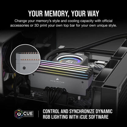Corsair Dominator Titanium RGB DDR5 32GB (16GBx2) 6000MHz Desktop Ram Grey  Microcenter India