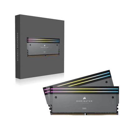 Corsair Dominator Titanium RGB DDR5 32GB (16GBx2) 6000MHz Desktop Ram Grey  Microcenter India