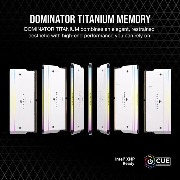 Corsair Dominator Titanium RGB DDR5 32GB (16GBx2) 6000MHz Desktop Ram White  Microcenter India