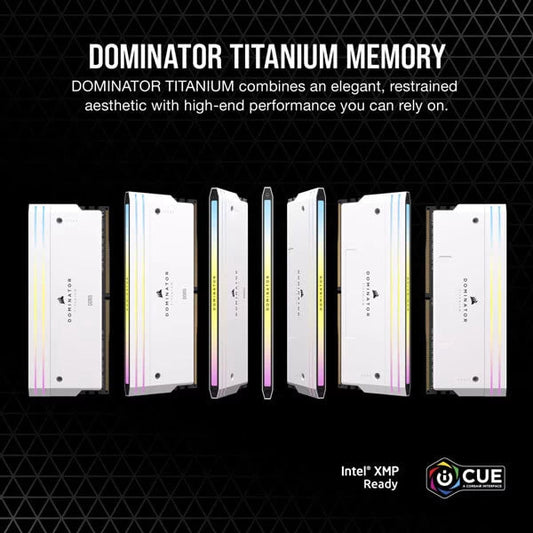 Corsair Dominator Titanium RGB DDR5 32GB (16GBx2) 6000MHz Desktop Ram White  Microcenter India
