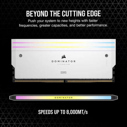 Corsair Dominator Titanium RGB DDR5 32GB (16GBx2) 6000MHz Desktop Ram White  Microcenter India