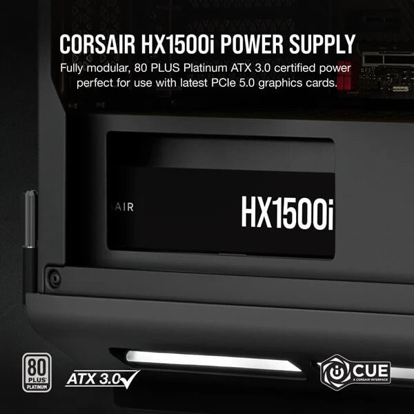 Corsair HX1500i 1500 Watt ATX 3.0 80 Plus Platinum SMPS  Microcenter India
