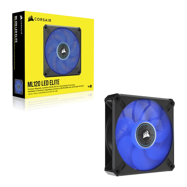 Corsair ML120 LED Elite 120mm Blue LED Cabinet Fan Single Pack  Microcenter India