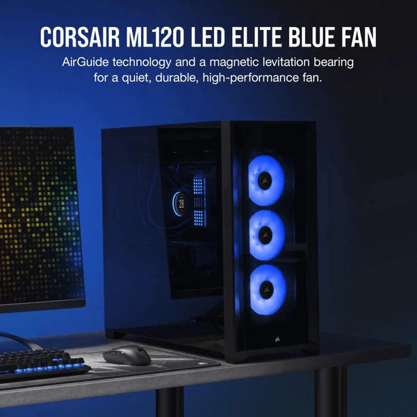 Corsair ML120 LED Elite 120mm Blue LED Cabinet Fan Single Pack  Microcenter India