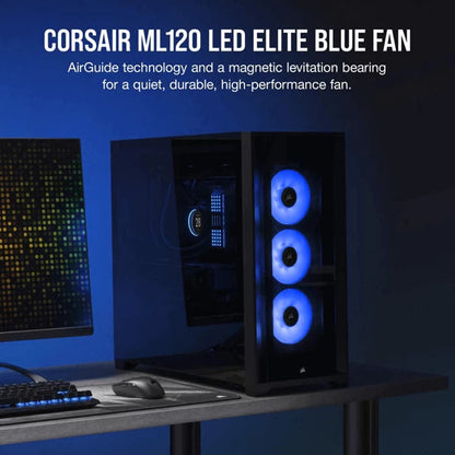 Corsair ML120 LED Elite 120mm Blue LED Cabinet Fan Single Pack  Microcenter India