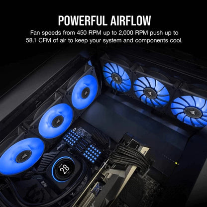 Corsair ML120 LED Elite 120mm Blue LED Cabinet Fan Single Pack  Microcenter India