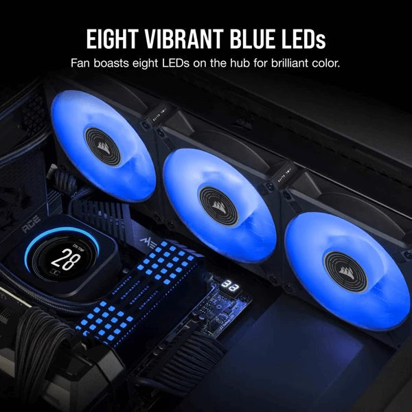 Corsair ML120 LED Elite 120mm Blue LED Cabinet Fan Single Pack  Microcenter India