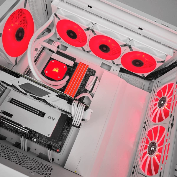 Corsair ML120 LED Elite 120mm Red LED Cabinet Fan Single Pack White  Microcenter India