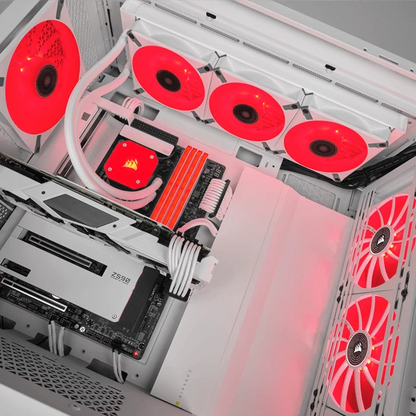 Corsair ML120 LED Elite 120mm Red LED Cabinet Fan Single Pack White  Microcenter India