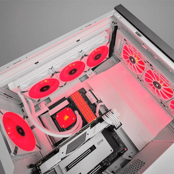 Corsair ML120 LED Elite 120mm Red LED Cabinet Fan Single Pack White  Microcenter India