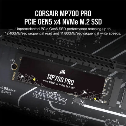 Corsair MP700 PRO 2TB M.2 NVMe 2.0 Gen5 Internal SSD  Microcenter India